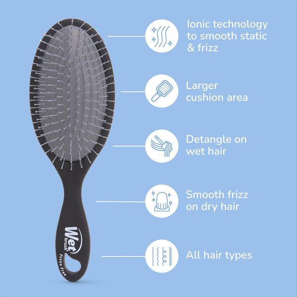 Wet Brush Frizz-Free Detangler Brush with Ionic Technology Black