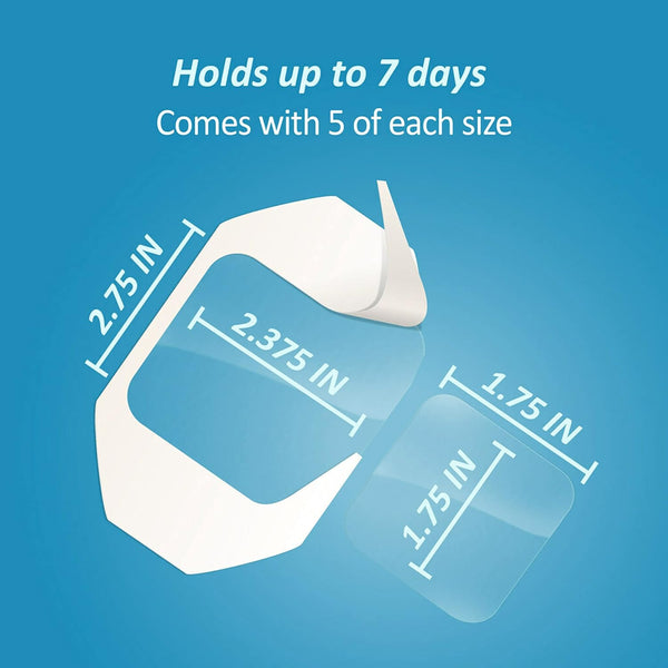 Nexcare Tegaderm Transparent Dressing, Clear Film Lets You See Wounds Heal, Waterproof Dressing Holds Fast for 7 Days - 10 Dressings