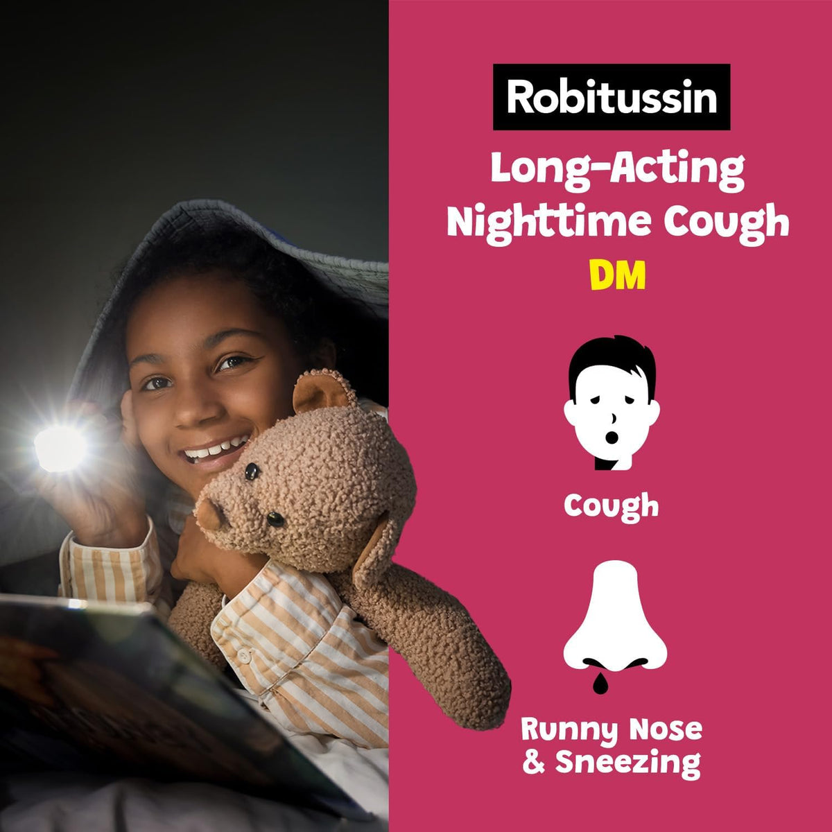Children’s Robitussin Nighttime DM Cough Medicine, Fruit Punch, 4 fl oz