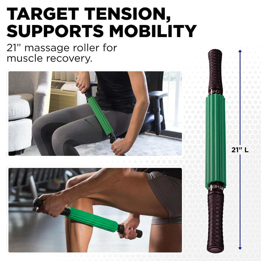 THERABAND Roller Massager, Muscle Massage Tool, Fascia Release, Back, 21"