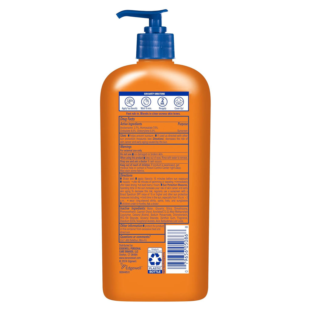 Banana Boat Sport SPF 50 Sunscreen Lotion, Family Size, 12 Fl Oz