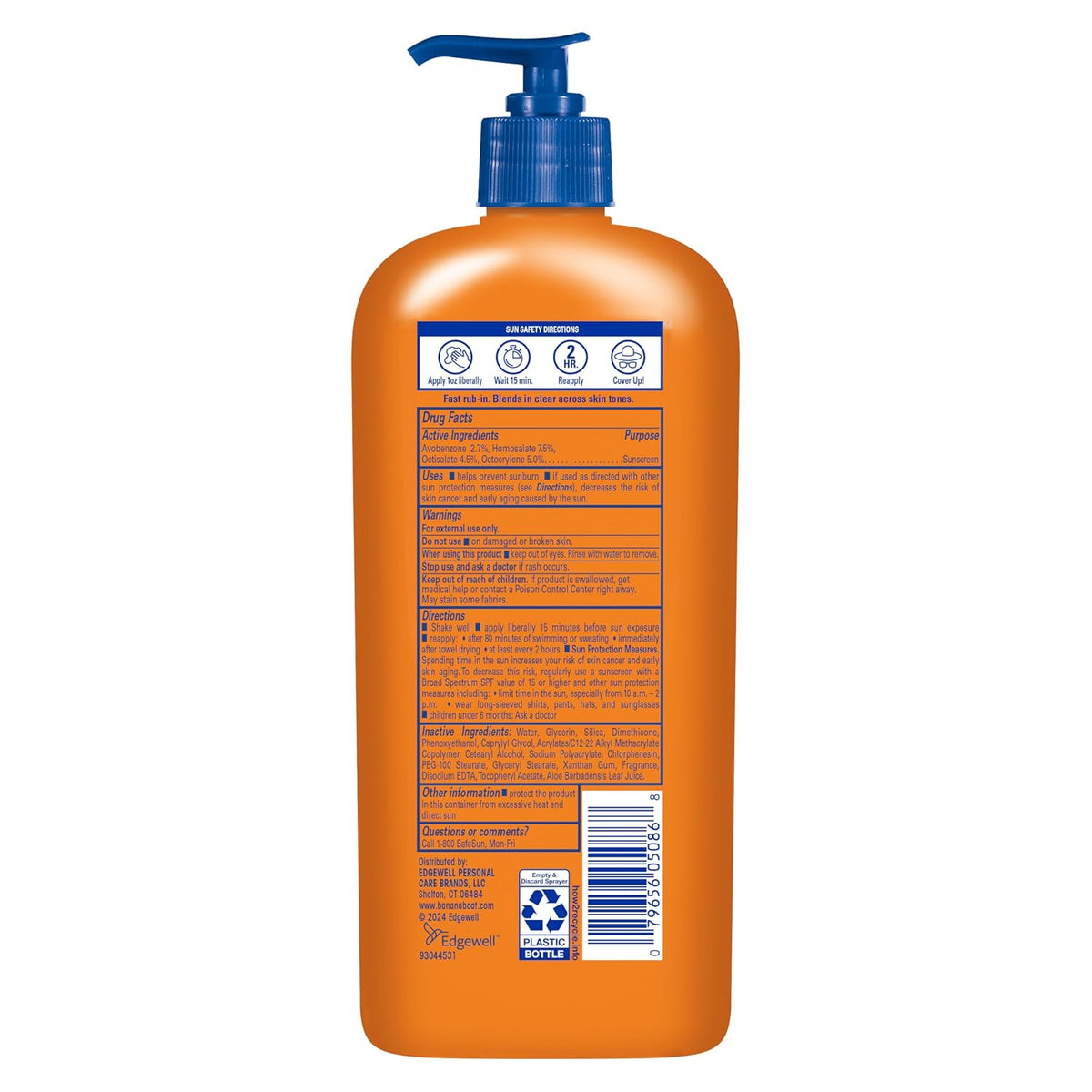 Banana Boat Sport SPF 50 Sunscreen Lotion, Family Size, 12 Fl Oz