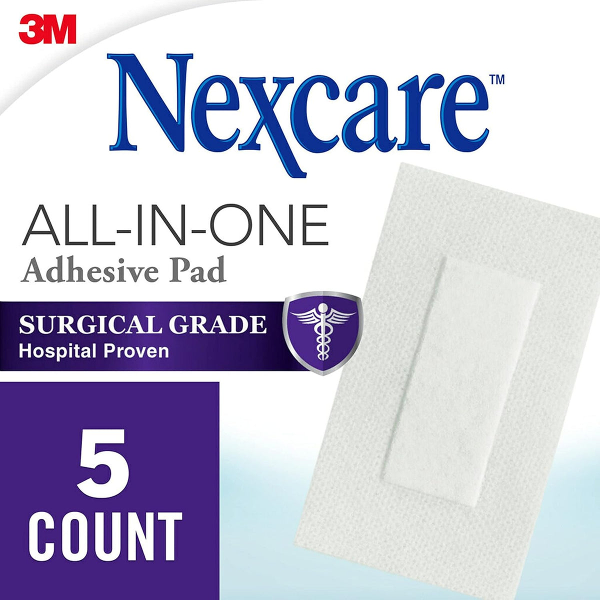 Nexcare All-in-One Adhesive Pads, 2.375 x 4 in, 5 Count