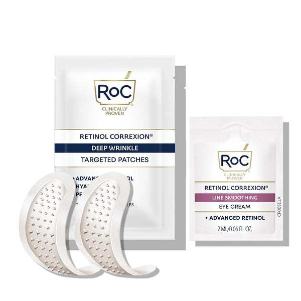 RoC Retinol Correxion Forehead Wrinkle Patches, Hyaluronic Acid, 6 Patches