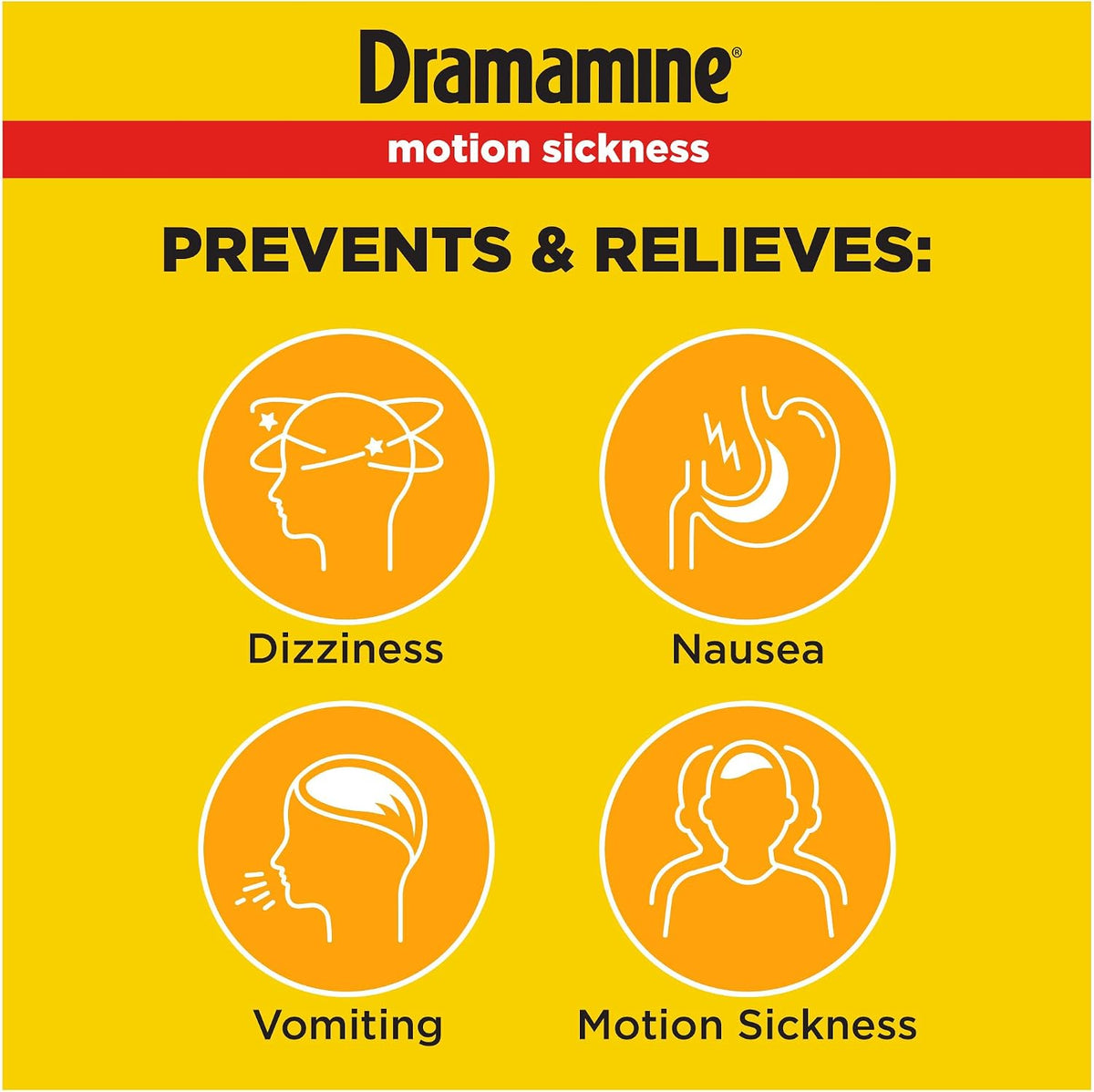 Dramamine Motion Sickness ChewableTablets, Orange Flavor, 8 Count