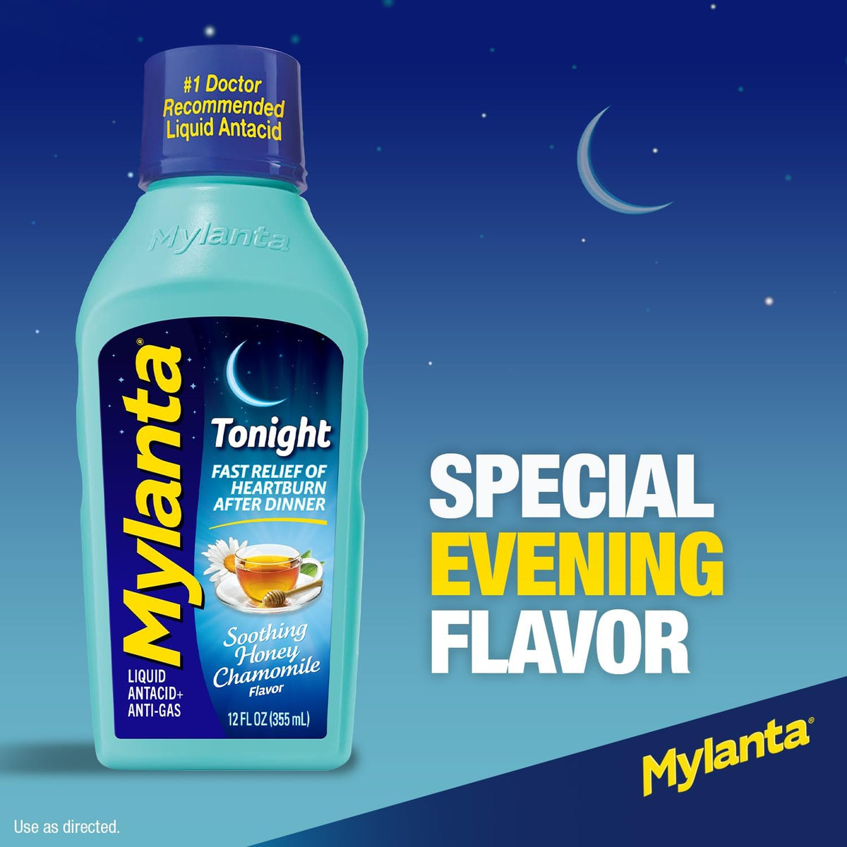 Mylanta Tonight Heartburn & Gas Relief, Honey Chamomile, 12oz