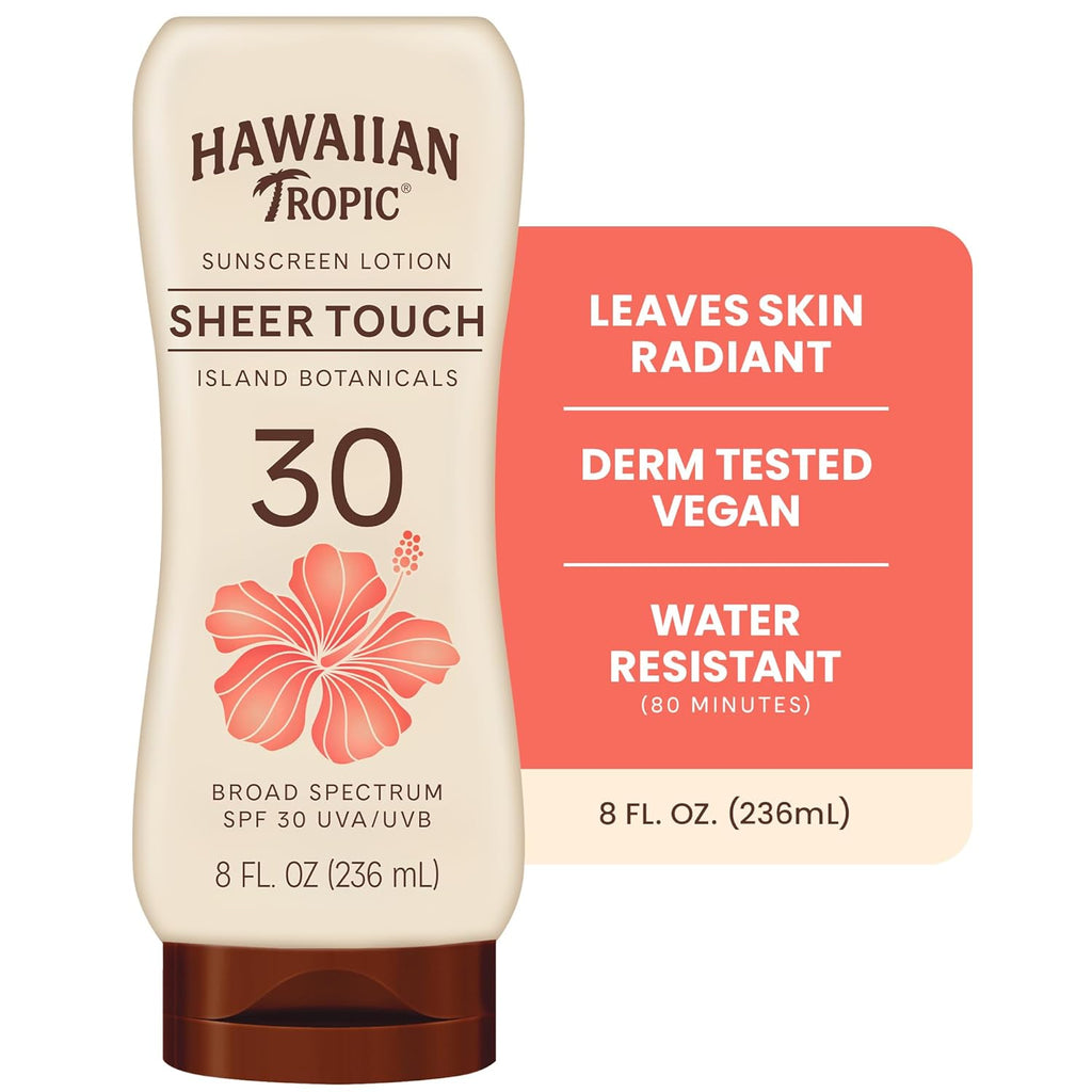 Hawaiian Tropic Sheer Touch SPF 30 Sunscreen Lotion, 8 Fl Oz