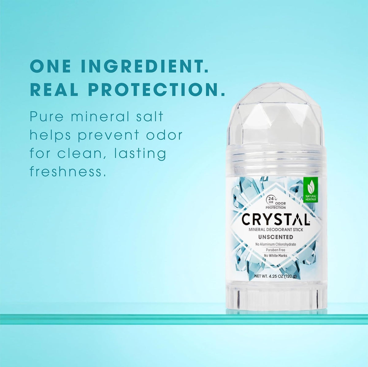 CRYSTAL Deodorant Stick (30003), Unscented, 4.25 Ounce