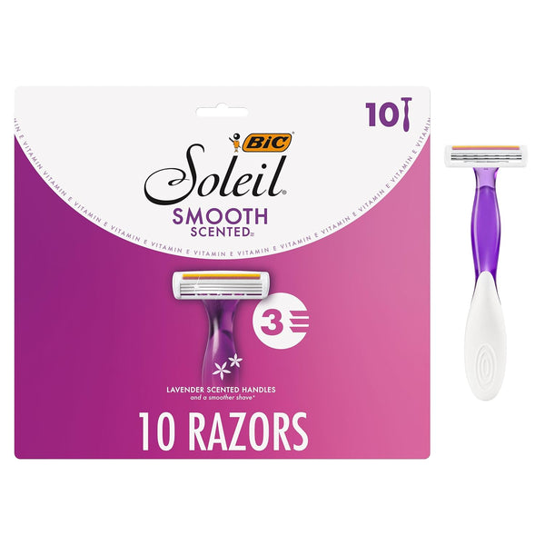 BIC Soleil 3 Scented Womens Disposable 3-Blade Razors, 4-Pack Set