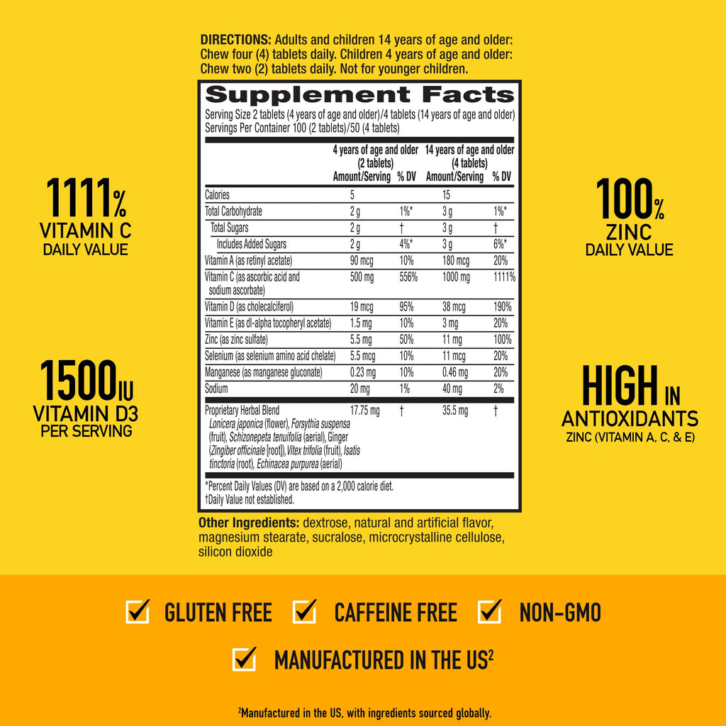 Airborne 1000mg Vitamin C Immune Support Multivitamin Effervescent Tablets, Citrus Flavor, 32 ct