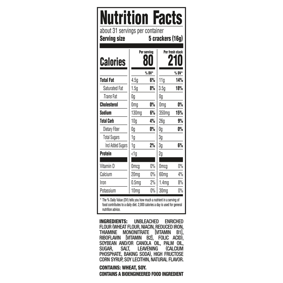 RITZ Fresh Stacks Original Crackers, Travel Snacks, Family Size, 17.8 oz (12 Multi Snack Packs)