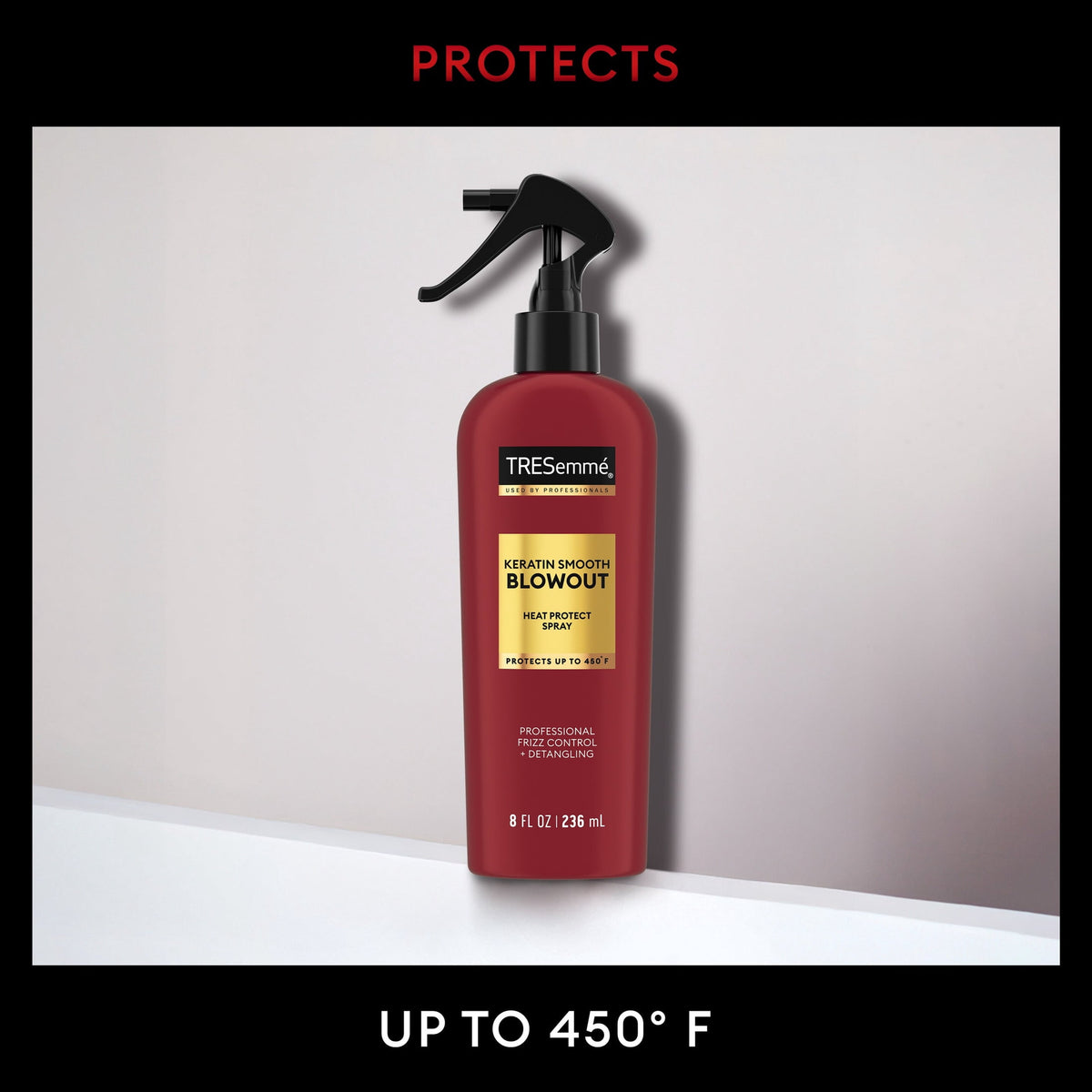 TRESemmé Heat Protect Spray With Marula Oil, Keratin Smooth For 5-in-1 Anti-Frizz Control ,8 Fl Oz