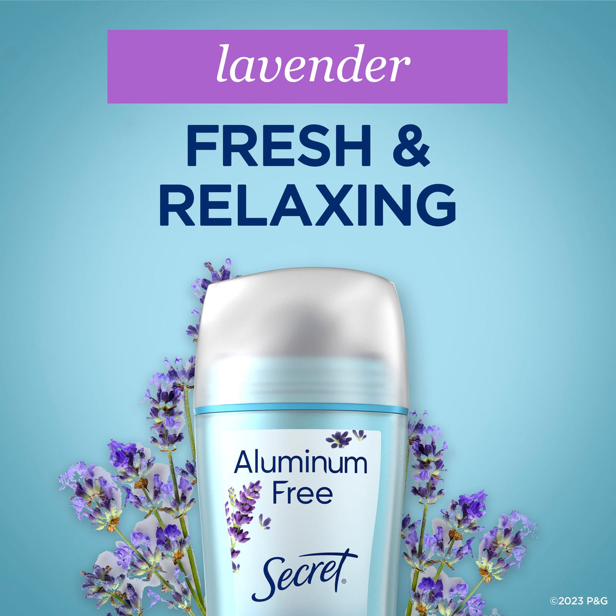 Secret Aluminum Free Deodorant for Women, Lavender, 2.4 oz
