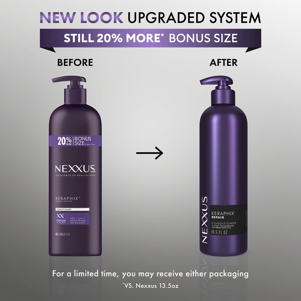 Nexxus Keraphix Conditioner for Damaged Hair Damage Repair Powered By KRT Keratin Resistance Therapy with Liquid Crystal Amino Acids ,16.5 Fl oz