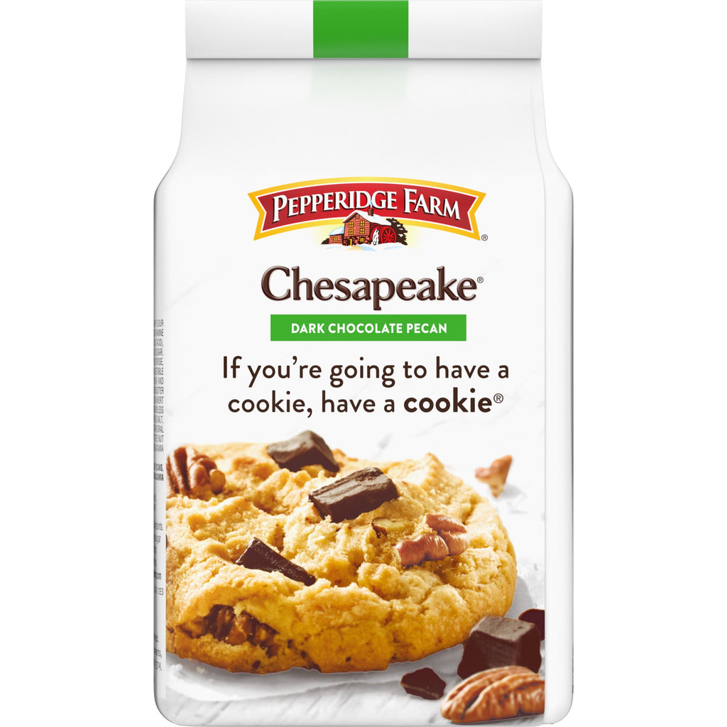 Pepperidge Farm Chesapeake Crispy Dark Chocolate Pecan Cookies, 7.2 oz Bag (8 Cookies)