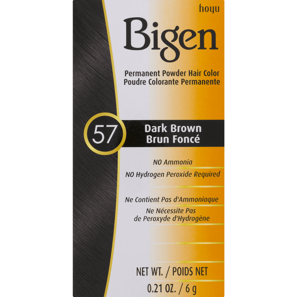 Bigen Permanent Powder Dark Brown 57 Hair Color, .21 Oz
