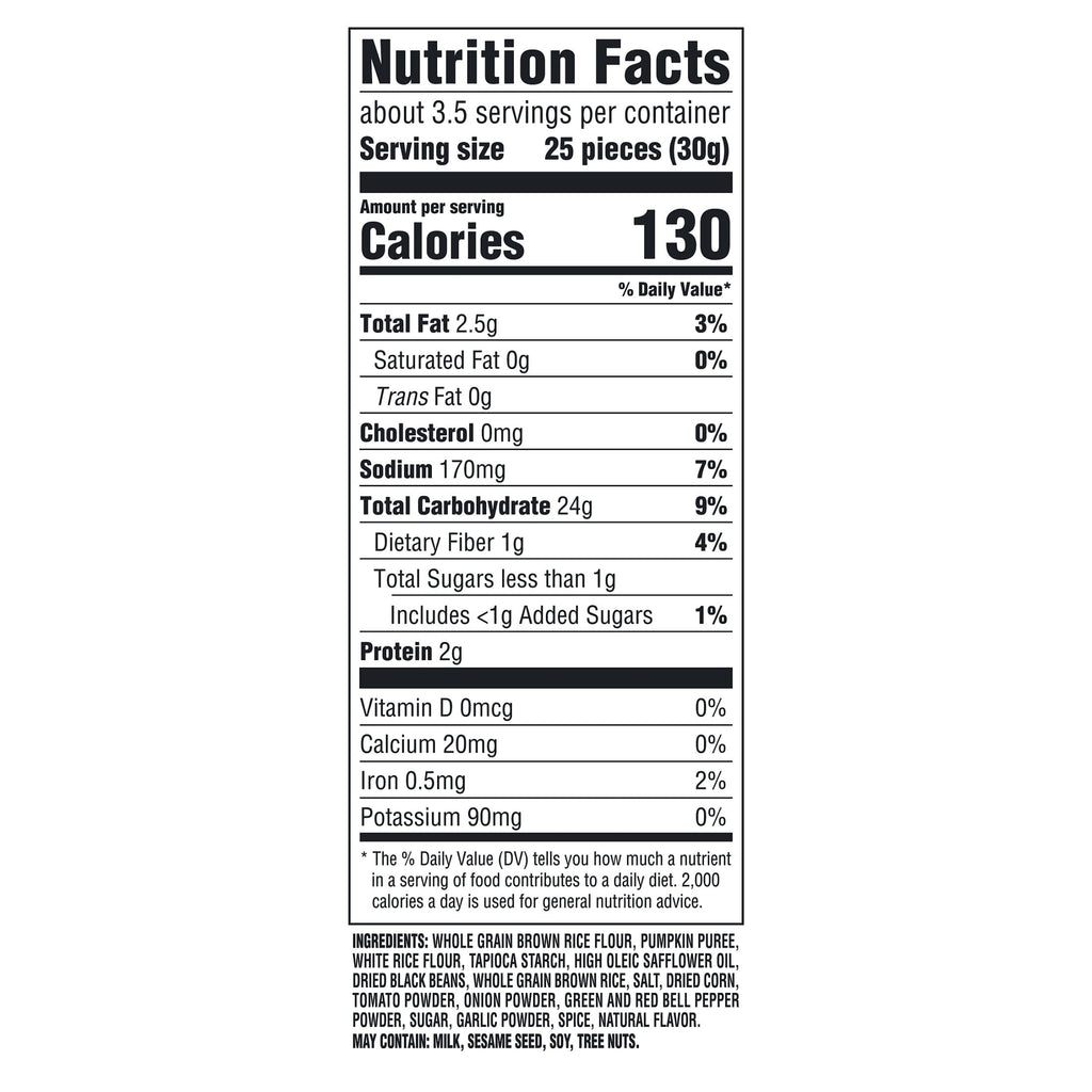 GOOD THINS Garden Veggie Rice Snacks Gluten Free Crackers, Snack Crackers, 3.5 oz