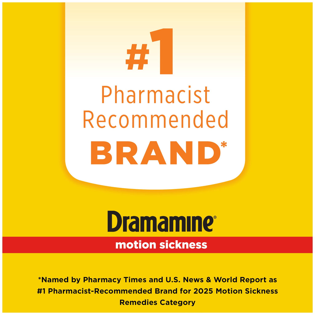Dramamine Kids Chewable, Motion Sickness Relief, Grape Flavor, 8 Count