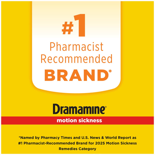 Dramamine Kids Chewable, Motion Sickness Relief, Grape Flavor, 8 Count