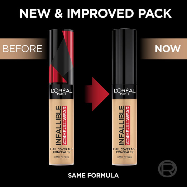 L'Oreal Paris Infallible Full Wear Concealer, Full Coverage, Amber, 0.33 fl oz