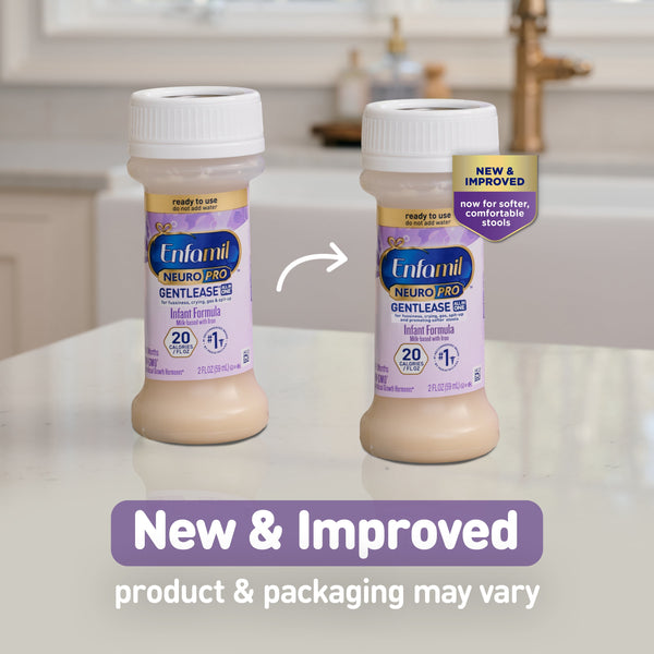 Enfamil NeuroPro Gentlease Ready-to-Feed Baby Formula for Easing Fussiness, Gas, Spit-up in 24hrs, 2 fl oz Bottle, 6 Count