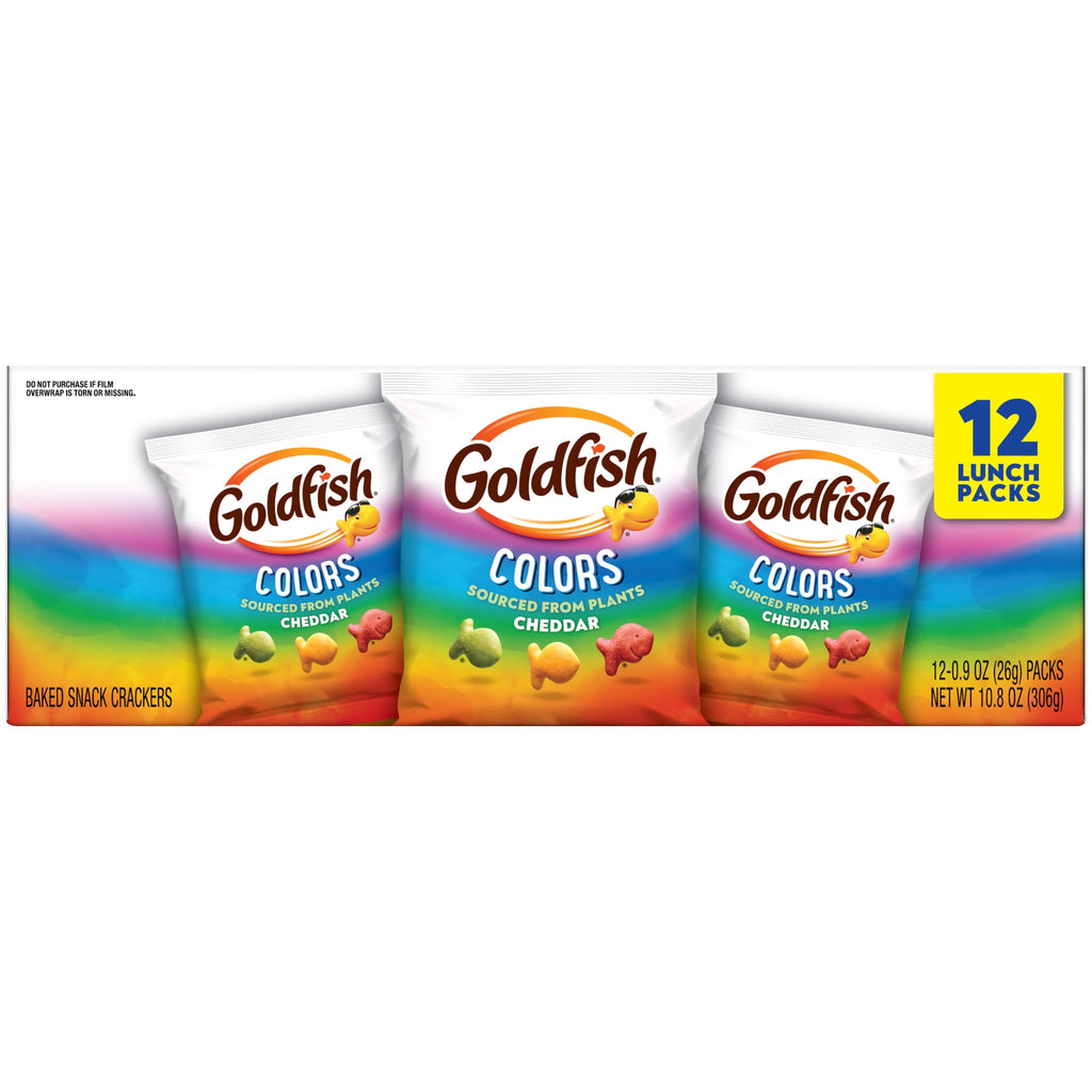 Goldfish Colors Cheddar Crackers, 0.9 oz (12 Pack)