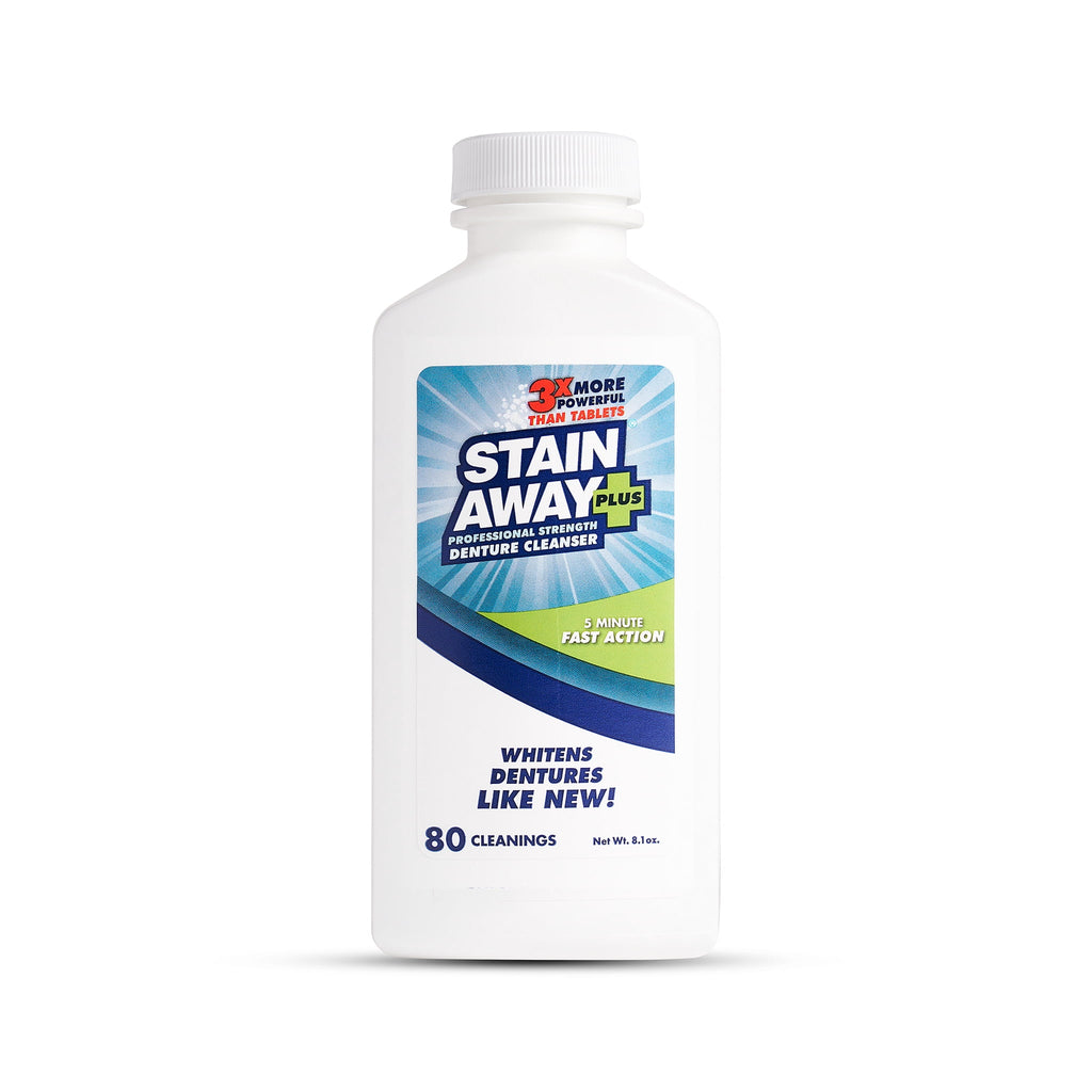Stain Away Plus Professional Strength Denture Cleanser, 8.10 oz, Enough for 80 Cleanings