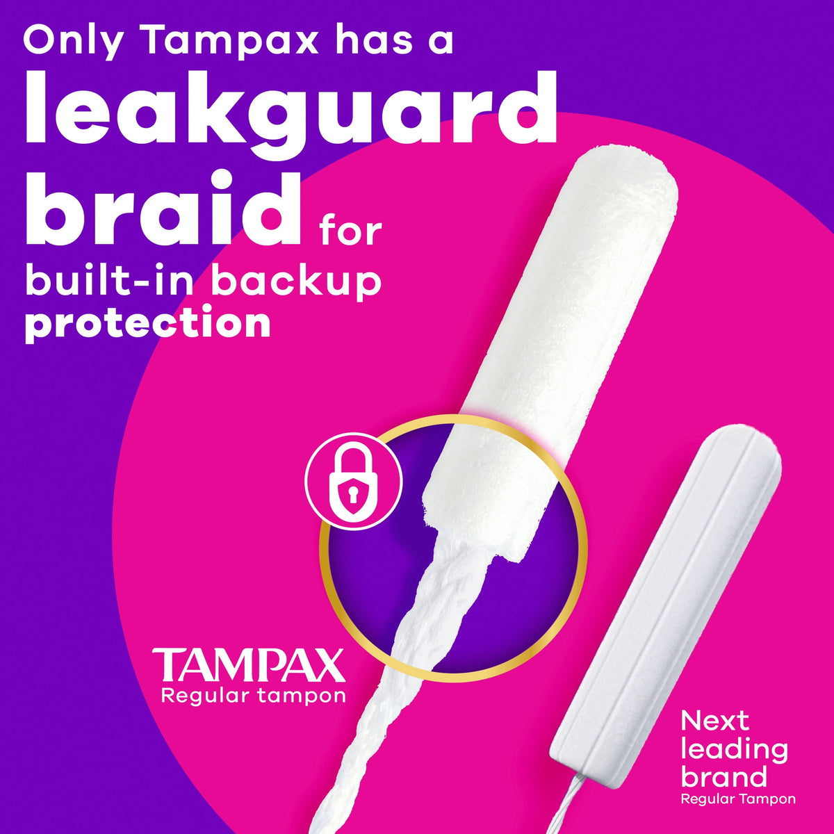 Tampax Radiant Tampons Multipack, with LeakGuard Braid, Regular/Super, 28 Count