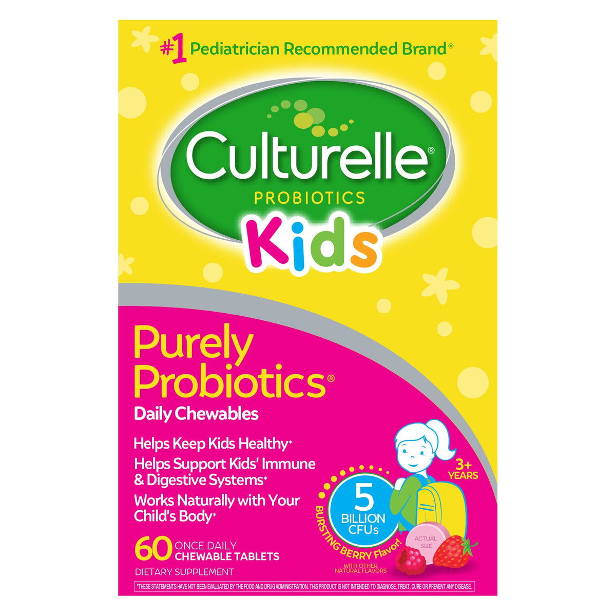 Culturelle Kids Probiotic Chewable Tablets, 60 ea