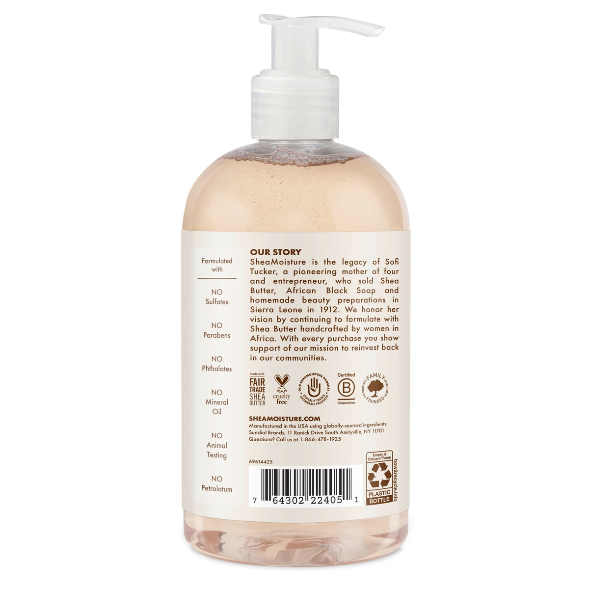 SheaMoisture Baby Wash And Shampoo For Baby Skin 100% Virgin Coconut Oil Cruelty Free Skin Care ,13 fl oz