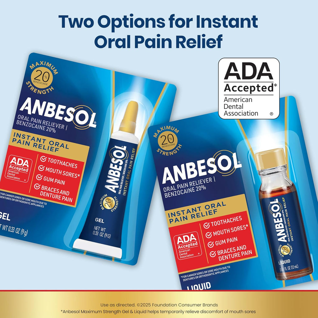 Anbesol Maximum Strength Gel Oral Pain Reliever, 0.33 oz