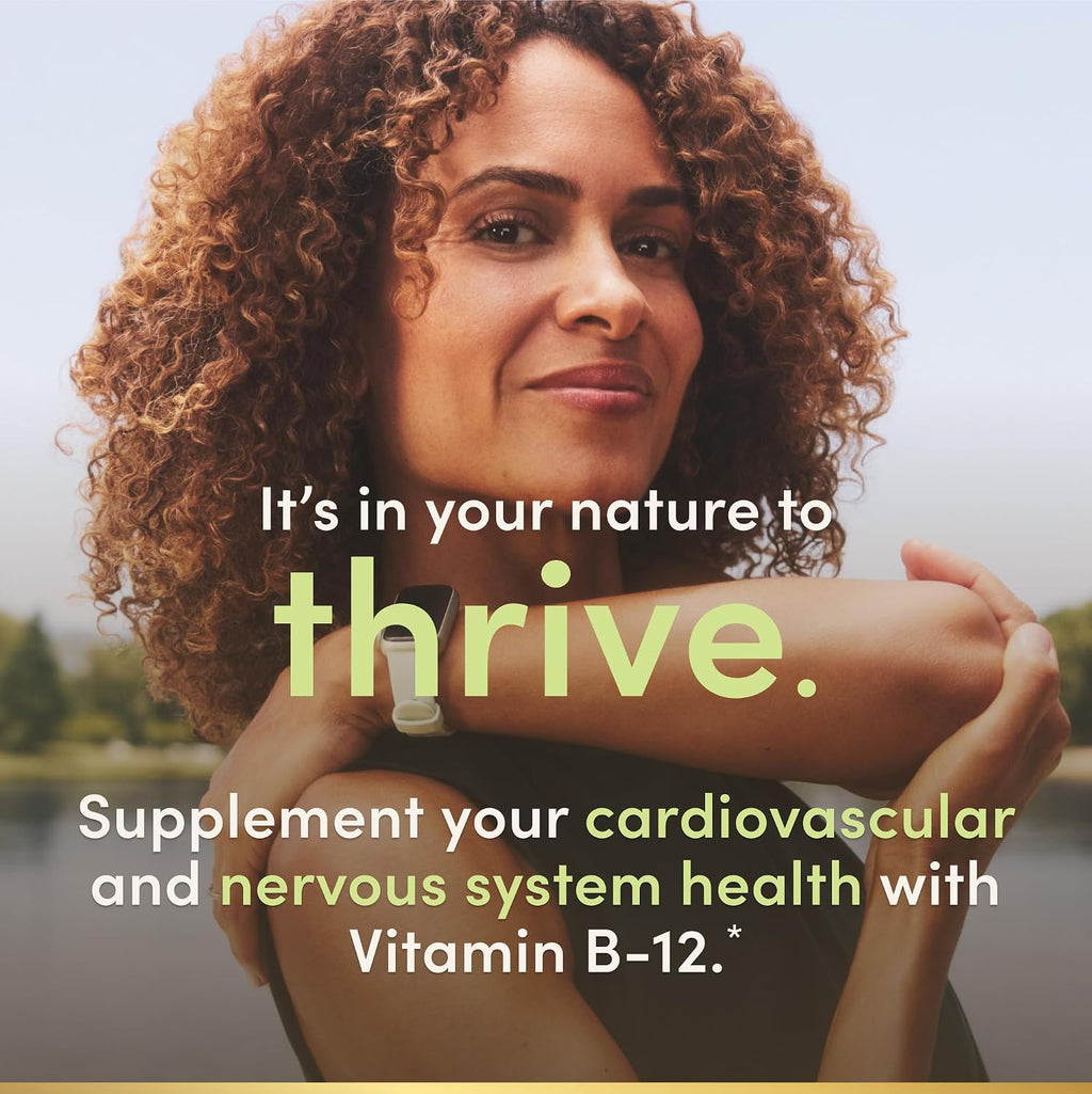 Nature's Bounty Vitamin B12 1000 mcg Supplements, Supports Energy Metabolism, 100 Tablets