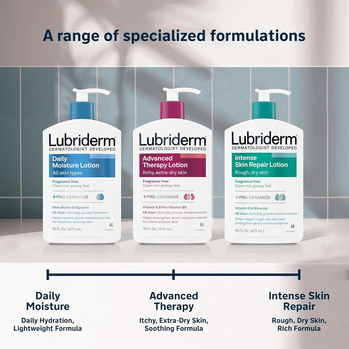 Lubriderm Advanced Therapy Hand & Body Lotion, Fragrance Free, 6 fl. oz