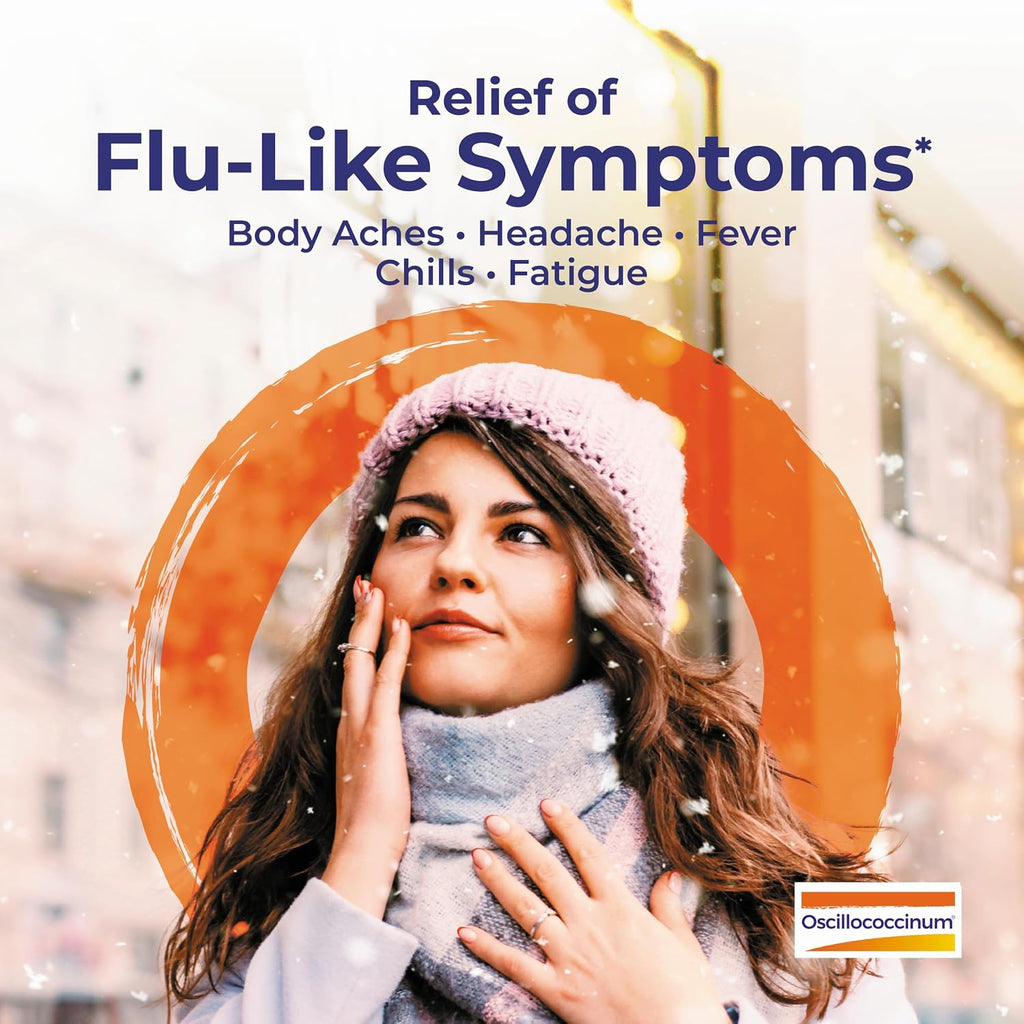 Boiron Oscillococcinum for Relief from Flu-Like Symptoms of Body Aches, Headache, Fever, Chills, and Fatigue - 6 Doses