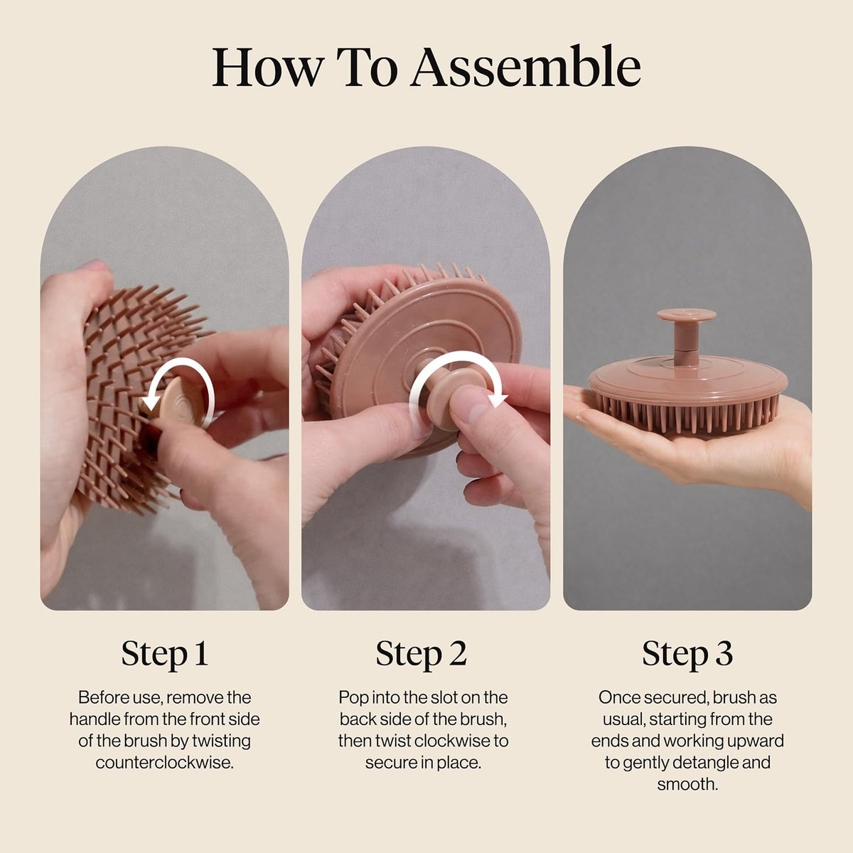 Kitsch Scalp Massager Shampoo Brush Terracotta