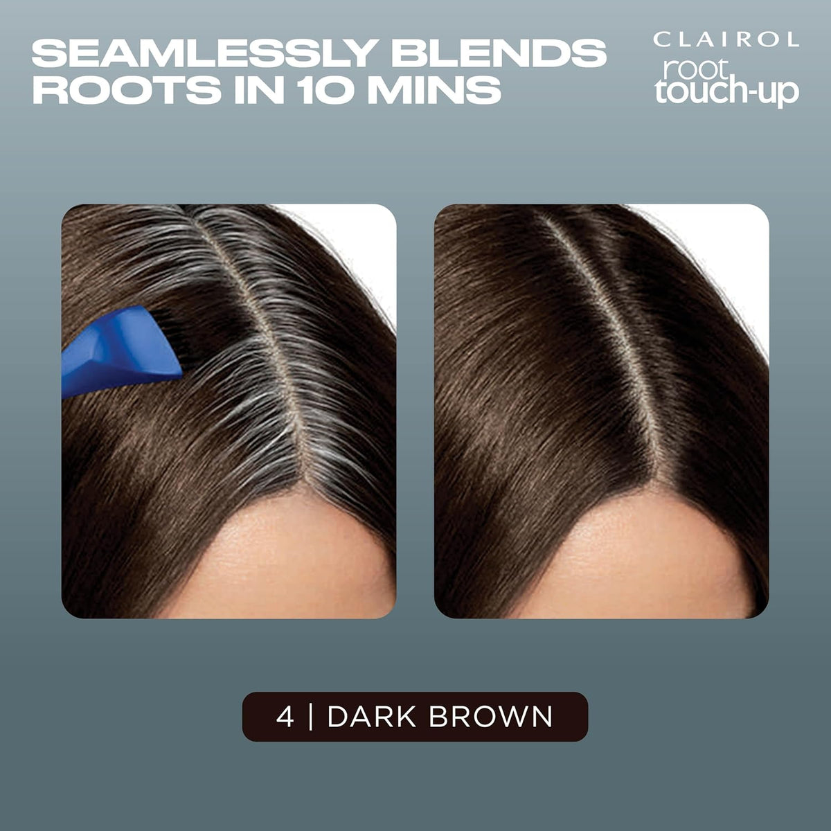 Clairol Root Touch Up Permanent Hair Dye, 4 Dark Brown, Pack of 1