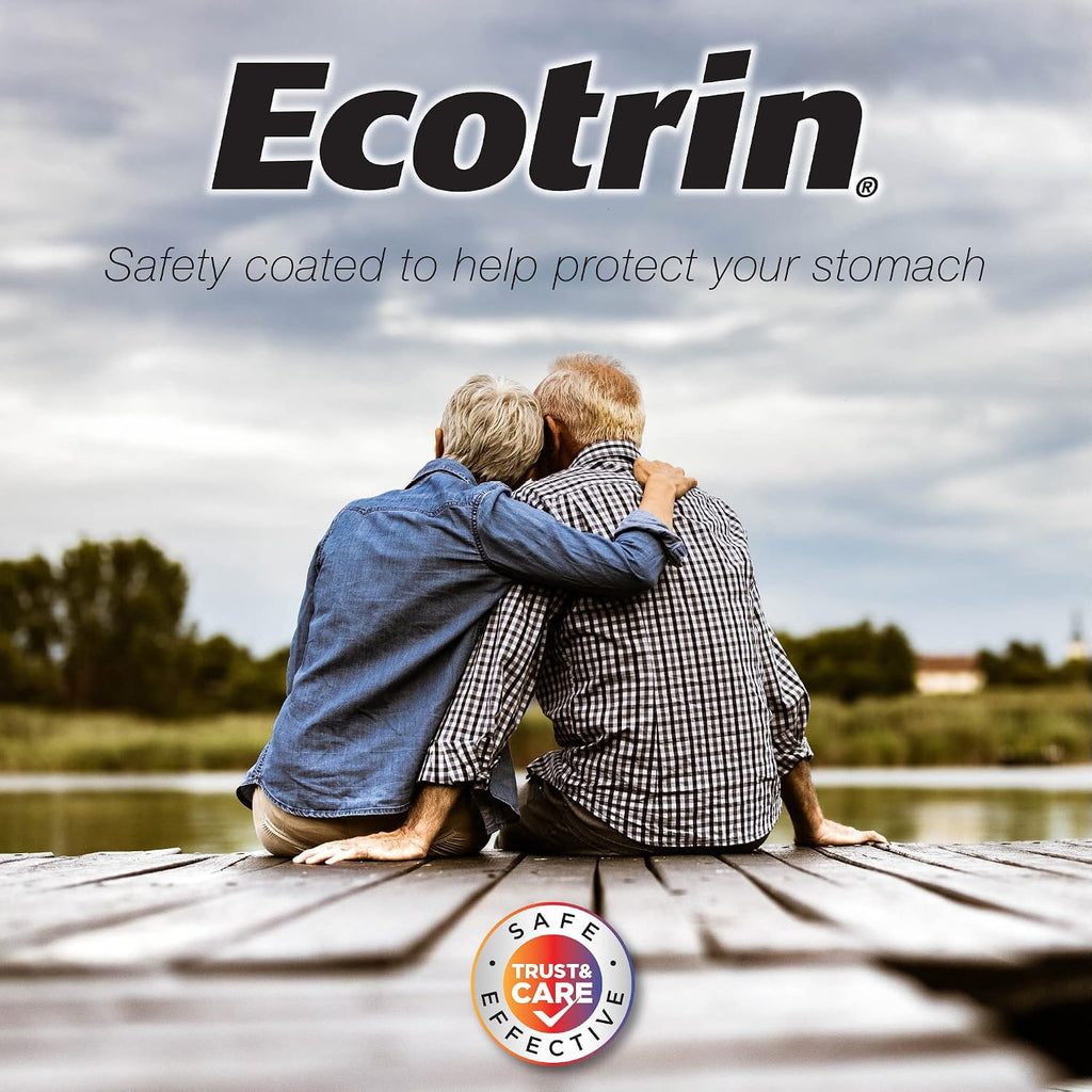 Ecotrin Regular Strength Aspirin 325mg (NSAID) Pain Reliever, 125 Count