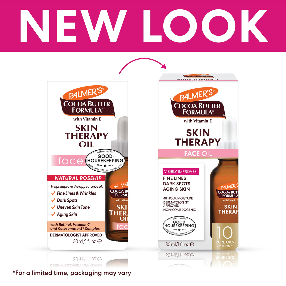 Palmer's Cocoa Butter Formula Rosehip Fragrance Skin Therapy Oil for Face, Vitamin C Retinol, 1 fl oz