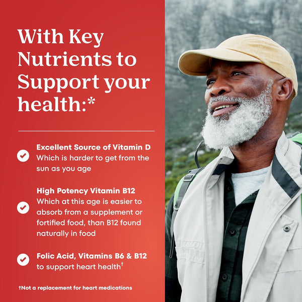 One A Day Proactive 65+, Mens & Womens Multivitamin, Supplement with Vitamin A, C, D, and Zinc to Support Bone Health & Cell Health, Calcium, Folic