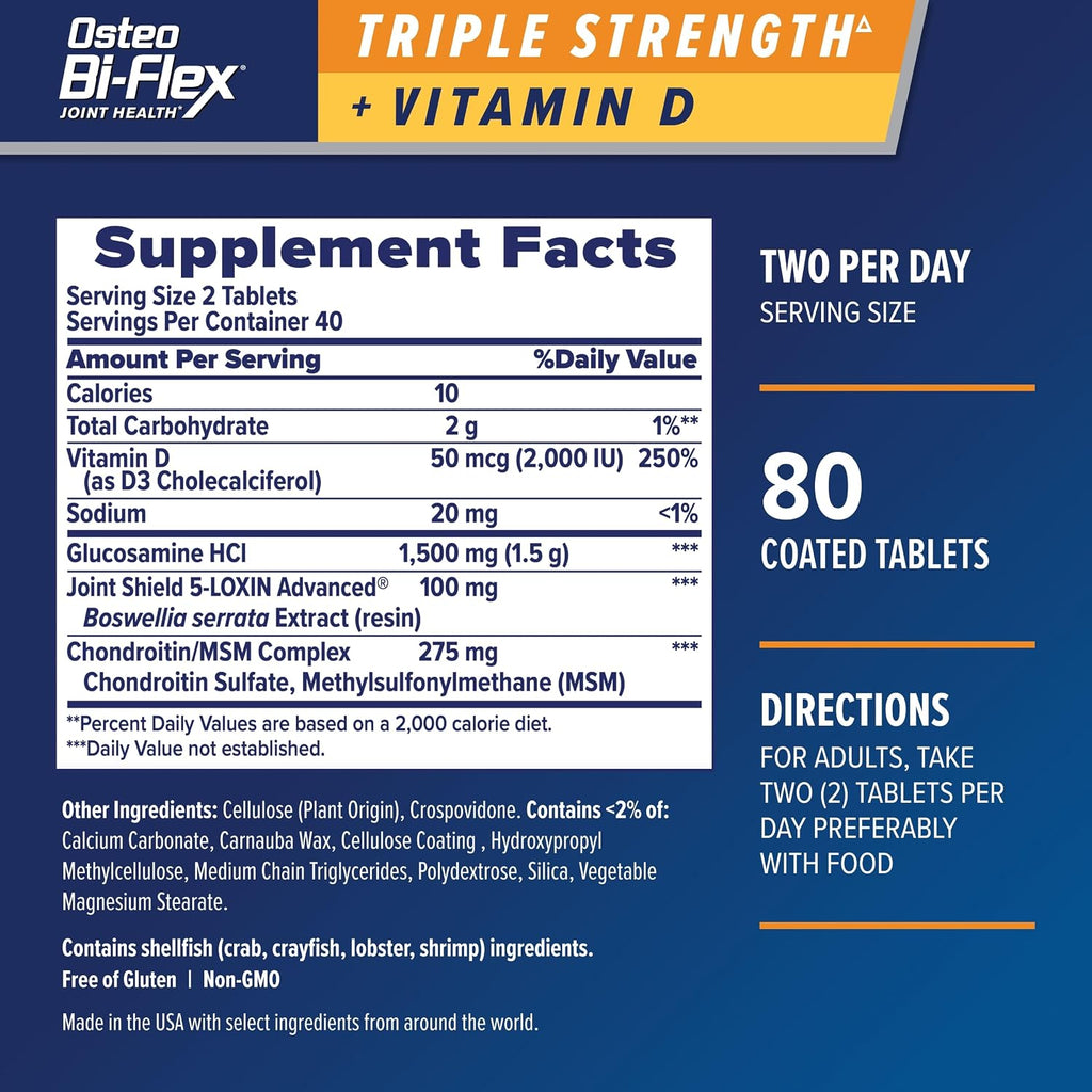 Osteo Bi-Flex Triple Strength Glucosamine Chondroitin Supplement
