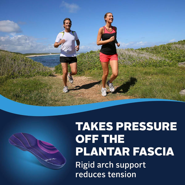 Airplus Plantar Fascia Orthotic 3/4 Length Shoe Insole (FSA&HSA Eligible)-Foam Shell & Gel Heel - Deep Heel Cup, Full-Foot Arch Support-Soft