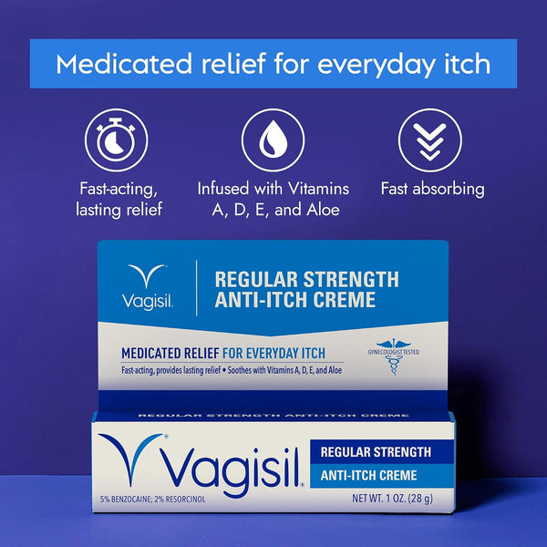 VAGISIL Regular Strength Feminine Anti-Itch Creme, 1 Oz (1 Pack)