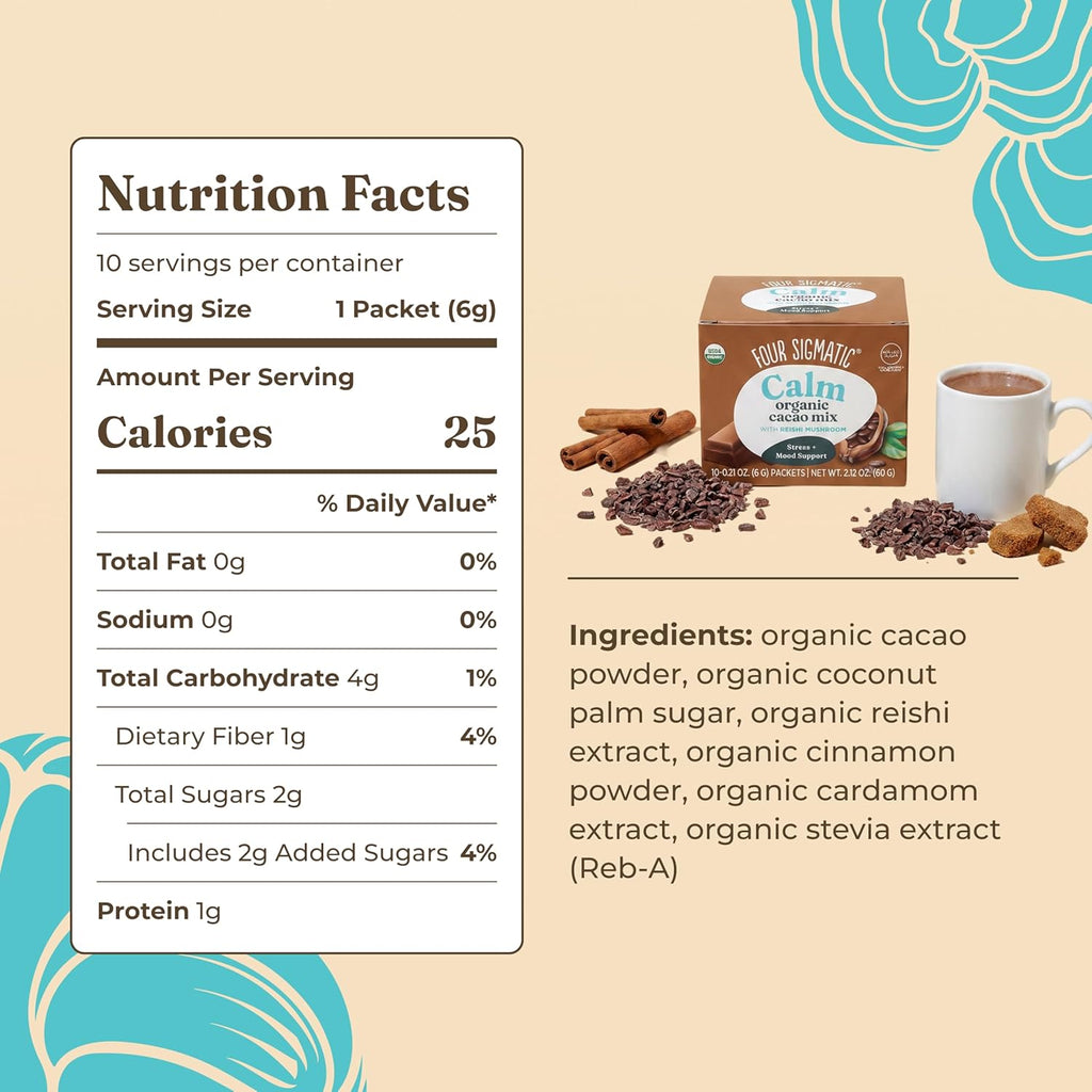 FOUR SIGMATIC Mushroom Cacao mit Reishi, 10 Stk.