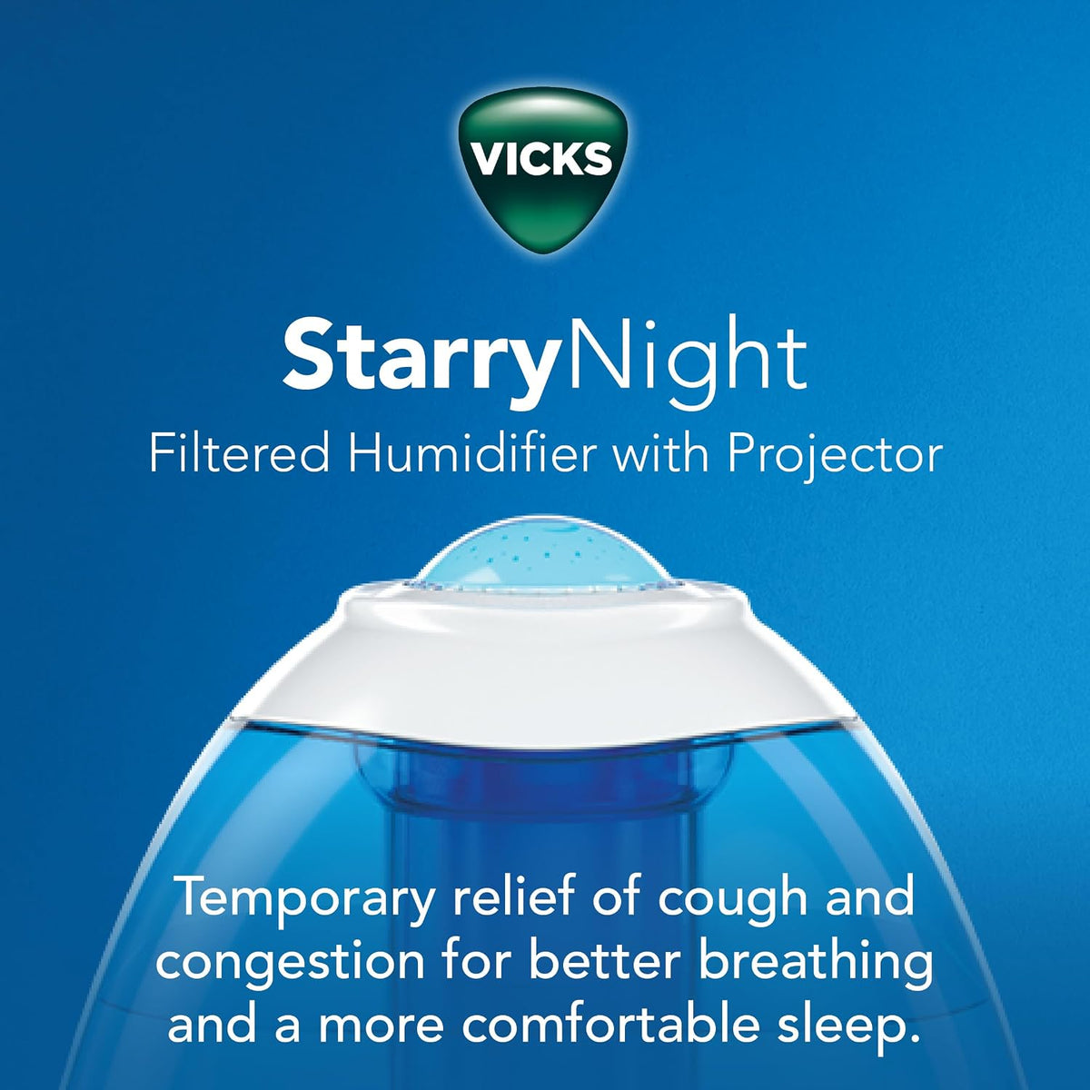 Vicks Starry Night Filtered Cool Mist Humidifier, Medium to Large Rooms