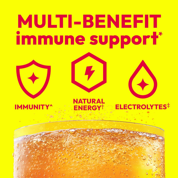 Emergen-C Vitamin C 1000mg Immune Support Powder, Orange, 30 Packets