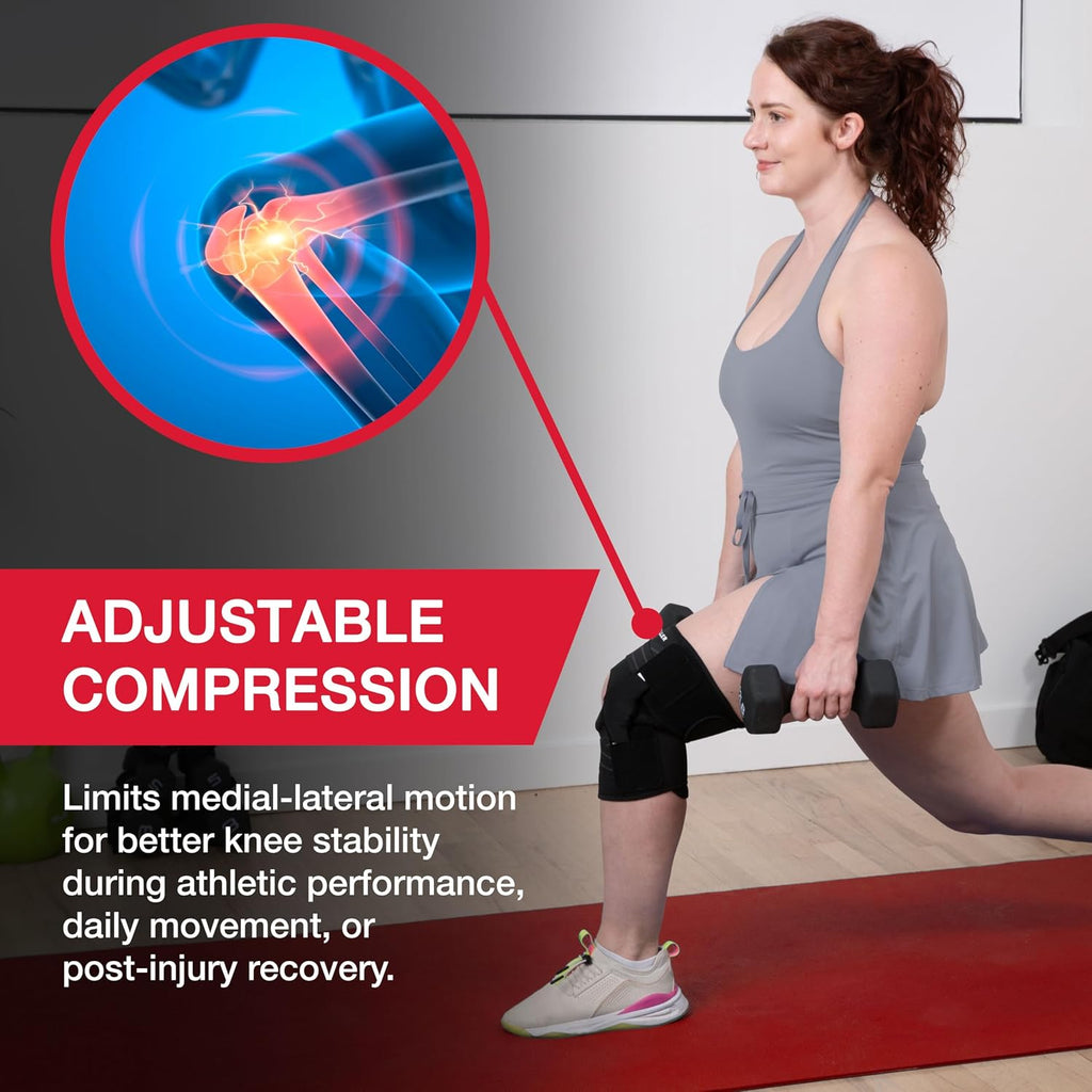 MUELLER Sports Medicine Self Adjusting Hinged Knee Brace for Men and Women, Knee Stabilizer for Compression and Pain Relief Support, Ideal