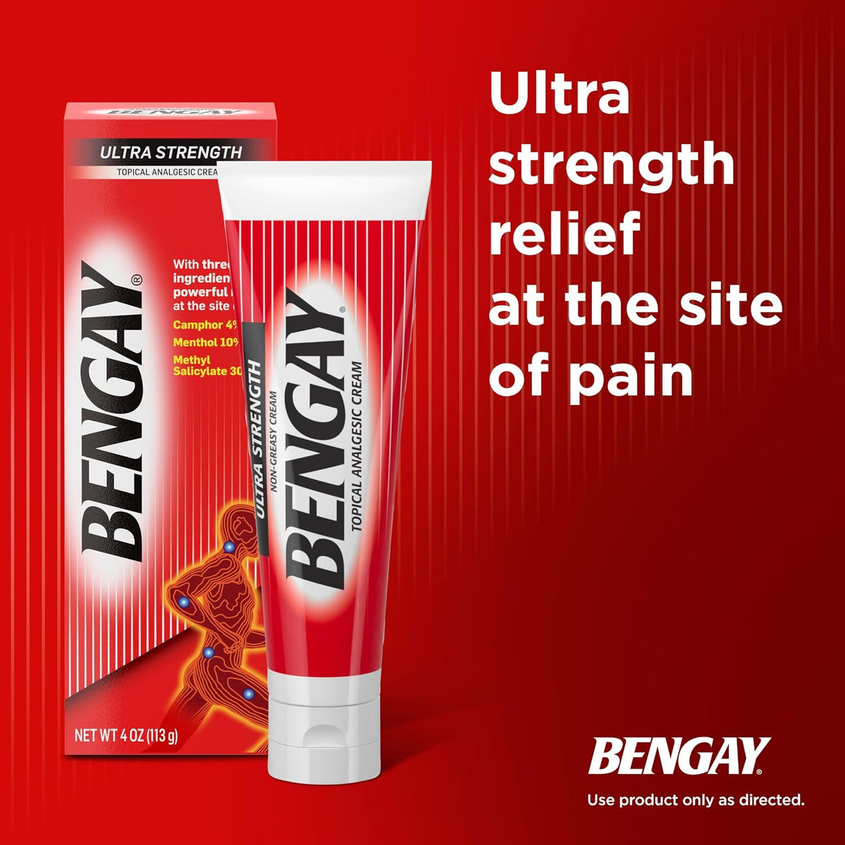 Bengay Ultra Strength Cream, Camphor Menthol & Methyl Salicylate, 4 oz