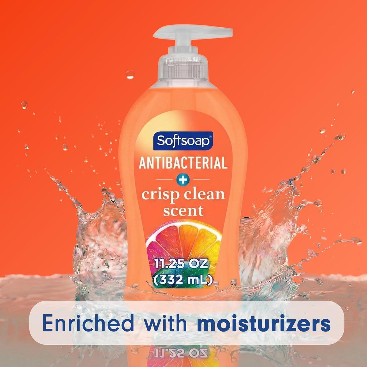 Softsoap Antibacterial Liquid Hand Soap Pump, Crisp Clean - 11.25 fluid ounce