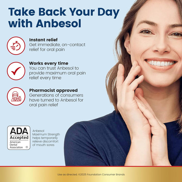Anbesol Maximum Strength Gel Oral Pain Reliever, 0.33 oz
