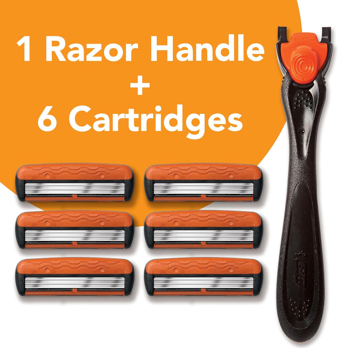 BIC Comfort 3 Refillable Razor Set, 1 Handle and 6 Cartridges for Men